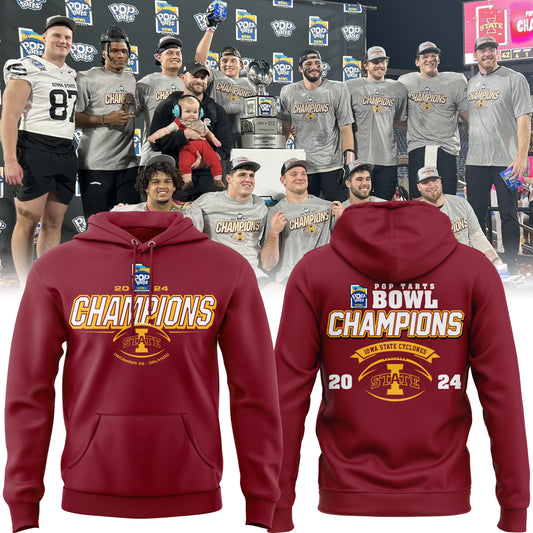 2024 Pop Tarts Bowl Champions Iowa State Football Limited Edition Hoodie