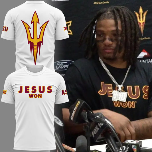 Limited Edition Arizona State Sun Devils JESUS WON TShirt 2024