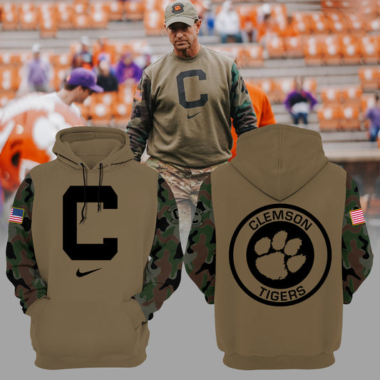 Clemson Tigers Football Team Veterans Hoodie Special Edition