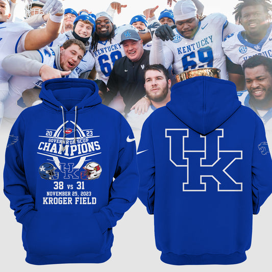 Limited edition Kentucky Wildcats Governor’s Cup Champions Football Hoodie