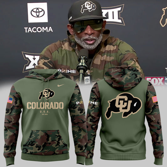 Colorado Buffaloes Football 2024 Military Appreciation Hoodie