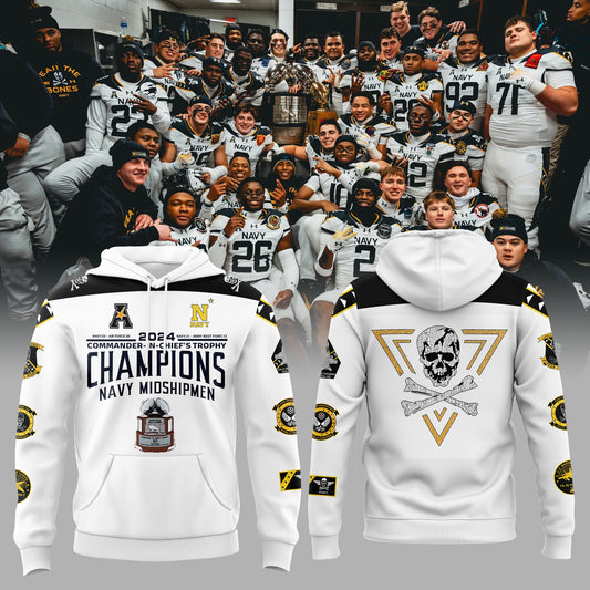 Special 2024 Commander-In-Chief’s Trophy Champions Navy Football Hoodie