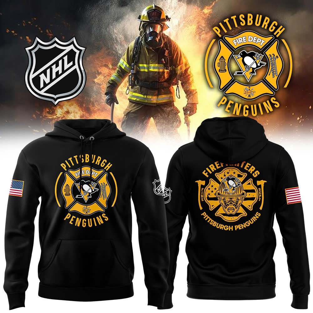 Pittsburgh Penguins x 2024 Firefighter Appreciation Night Premium Limited Pullover Hoodie