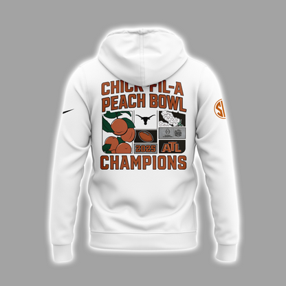 Limited Edition Texas Longhorns College Football Playoff 2025 Peach Bowl Champions Hoodie