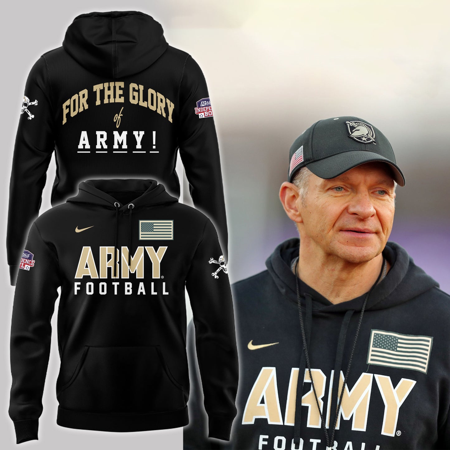 Special Independence Bowl Army Black Knights Football Hoodie