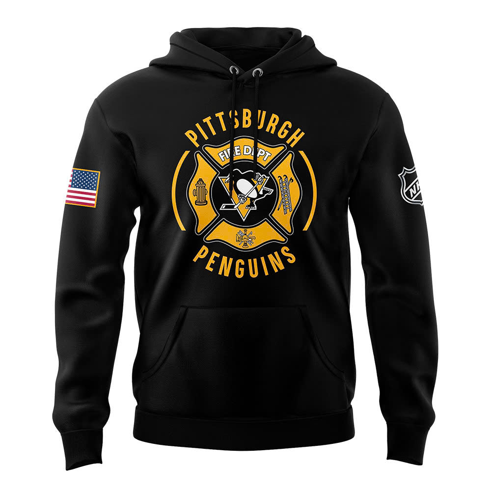 Pittsburgh Penguins x 2024 Firefighter Appreciation Night Premium Limited Pullover Hoodie