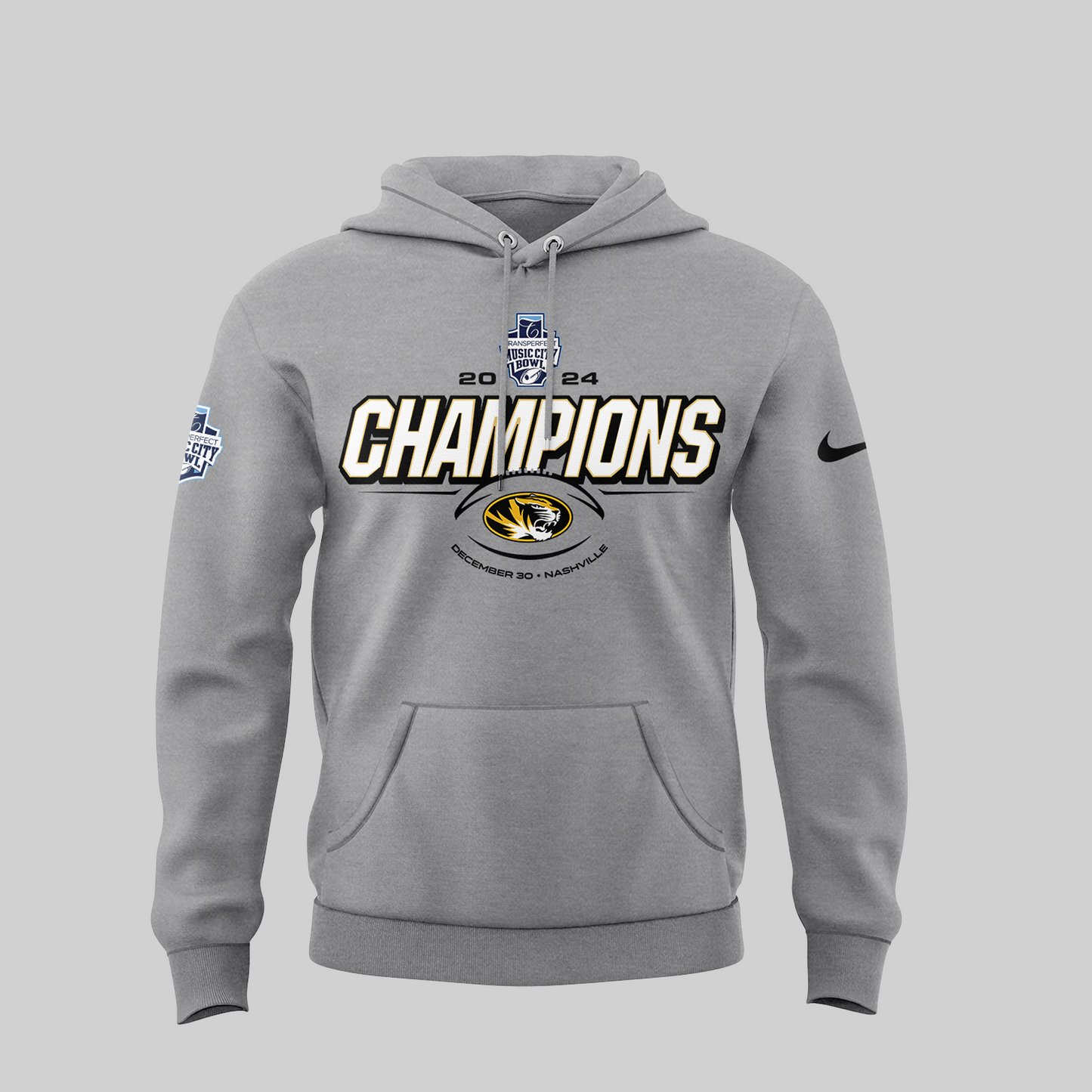 Mizzou Football ARE THE 2024 TRANSPERFECT MUSIC CITY BOWL CHAMPS Hoodie