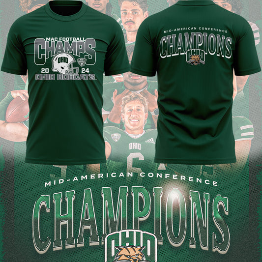 Special Edition 2024 MAC Champions Ohio Bobcats football Tee