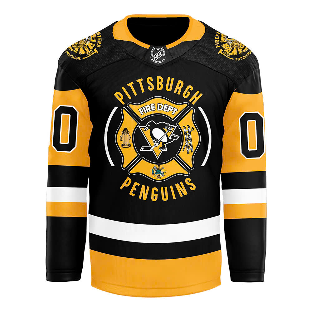 Pittsburgh Penguins x 2024 Firefighter Appreciation Night Premium Limited Personalized Jersey