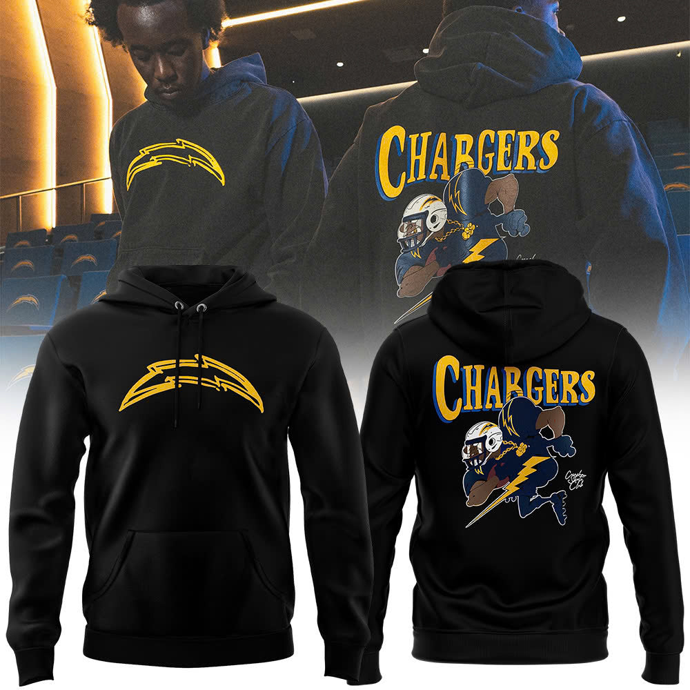 Los Angeles Chargers Crenshaw Skate Club Black Fleece Pullover Hoodie