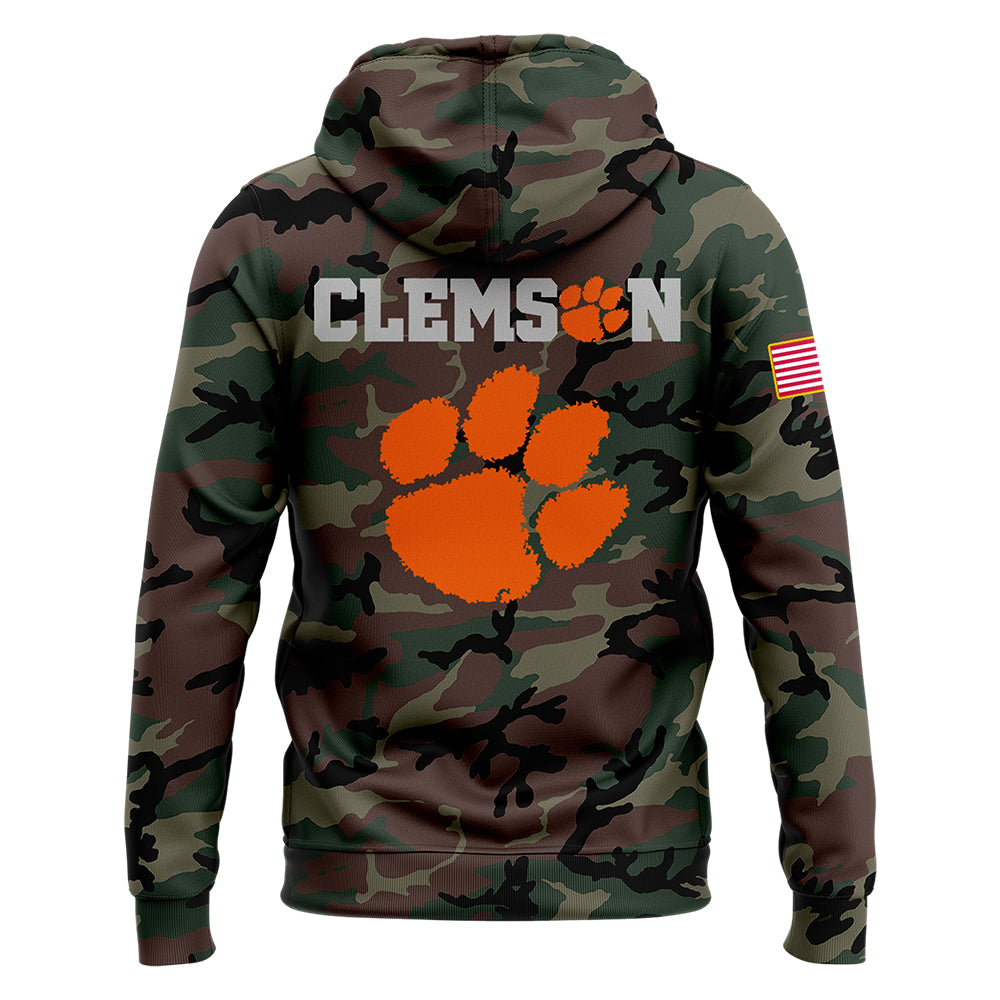 Special 2024 Military Appreciation Clemson Tigers Football Zip Hoodie