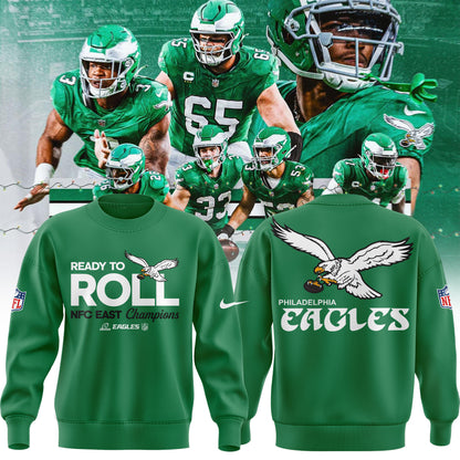 Limited Edition Philadelphia Eagles NFC EAST CHAMPIONS Kelly Green Sweatshirt 2024