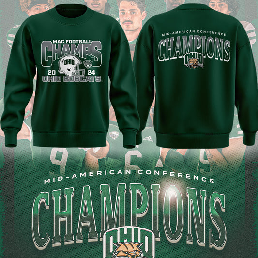 Special Edition 2024 MAC Champions Ohio Bobcats football Sweatshirt