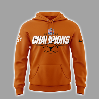 Limited Edition Texas Longhorns College Football Playoff 2025 Peach Bowl Champions Hoodie