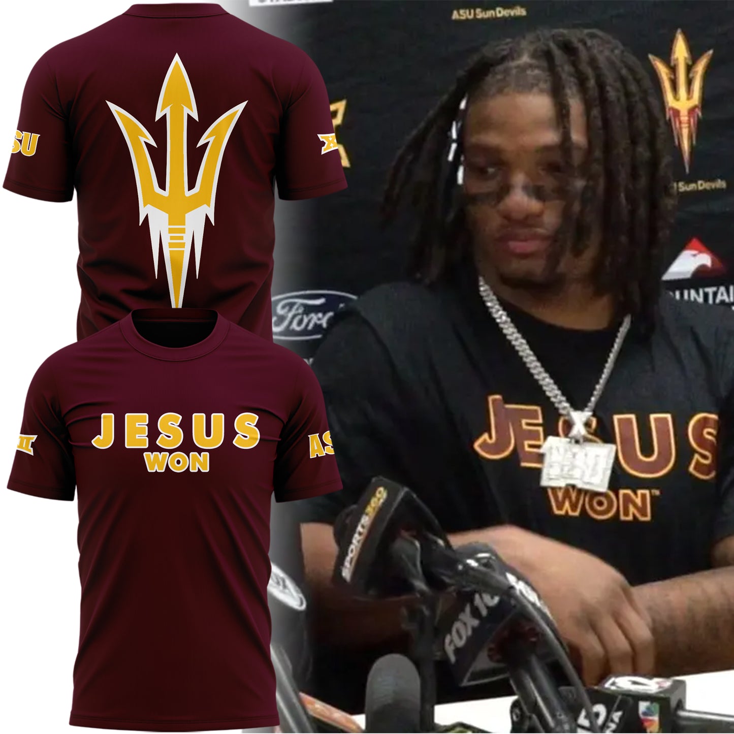 Limited Edition Arizona State Sun Devils JESUS WON TShirt 2024