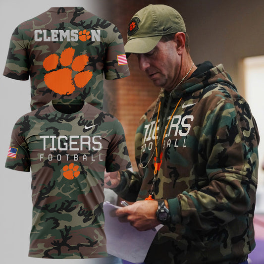 Special 2024 Military Appreciation Clemson Tigers Football Tee