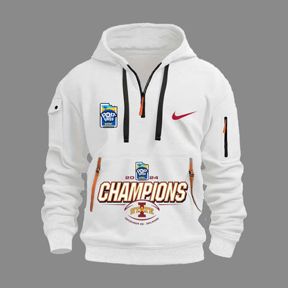 2024 Pop Tarts Bowl Champions Iowa State Football Limited Edition Half Zip Hoodie