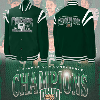 Special Edition 2024 MAC Champions Ohio Bobcats football Bomber Jacket