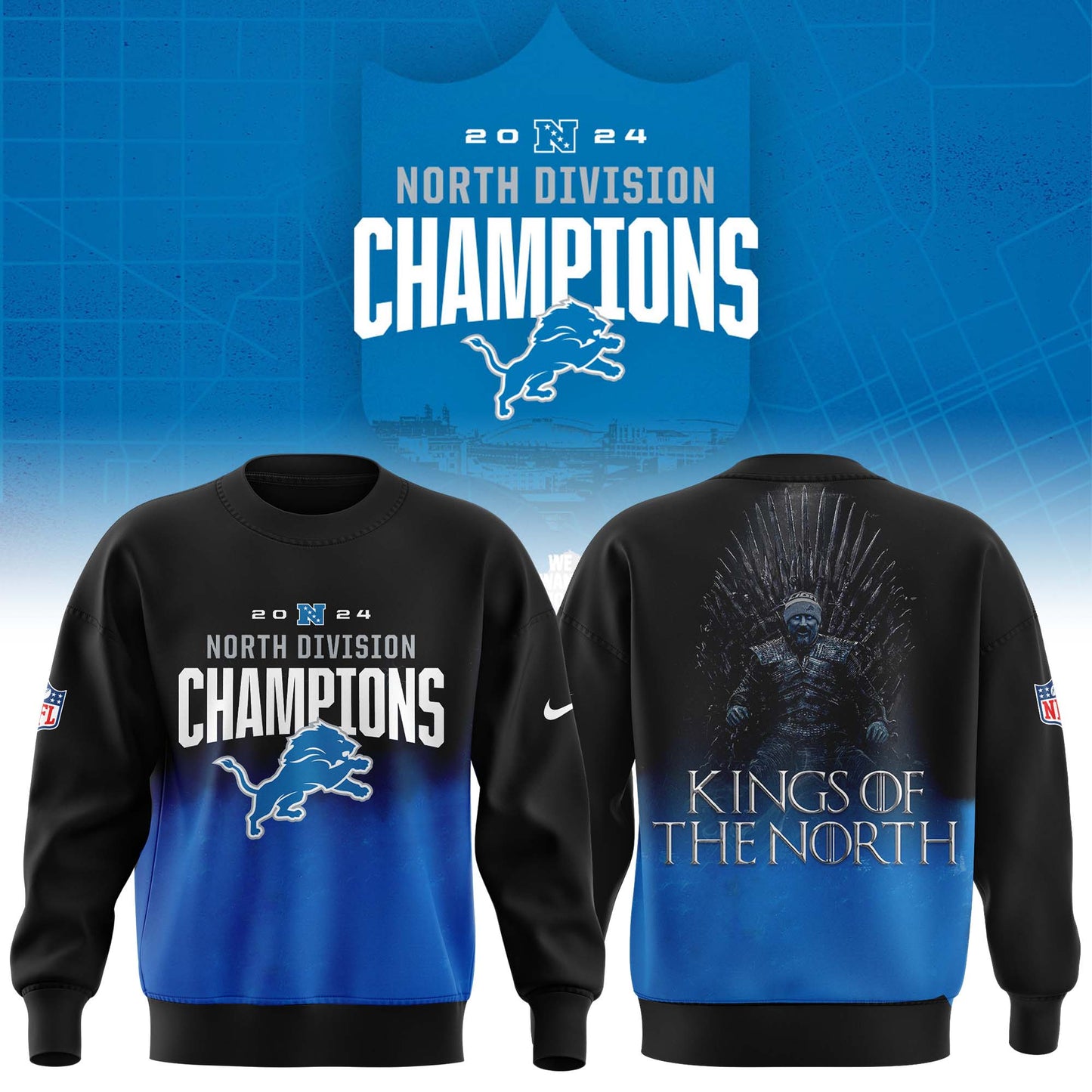 Special New Detroit Lions NFC North Champions Sweatshirt