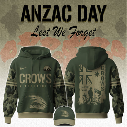 Adelaide Crows AFL x Anzac Day Limited Edition Hoodie 2025