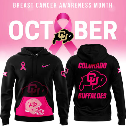 Colorado Buffaloes Football Breast Cancer Hoodie 2024