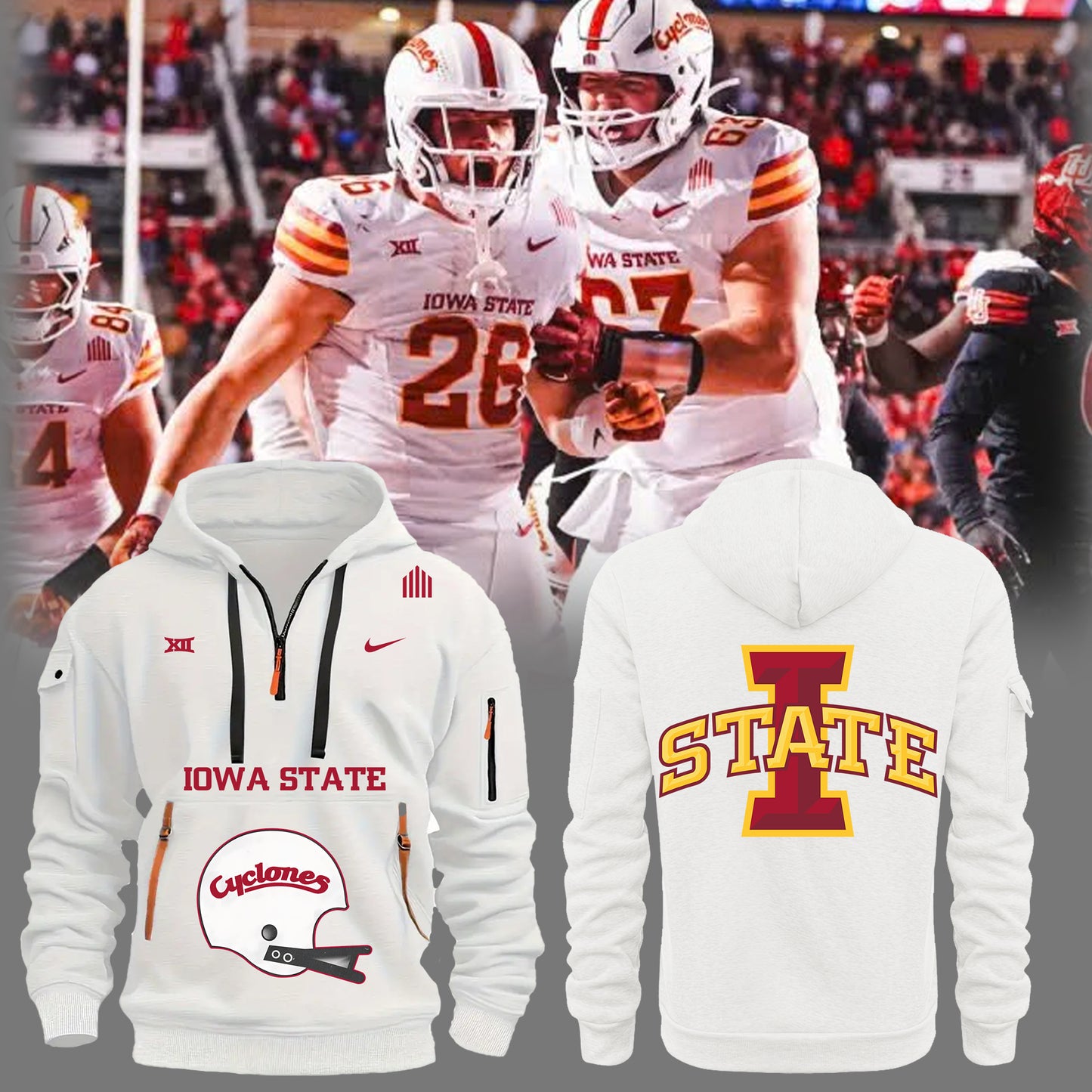 Iowa State Football 2024 Limited Edition New Half Zip Hoodie