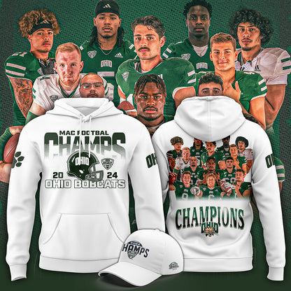 Ohio Bobcats football MAC Champions 2024 Hoodie