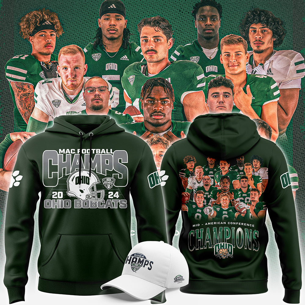 Ohio Bobcats football MAC Champions 2024 Hoodie