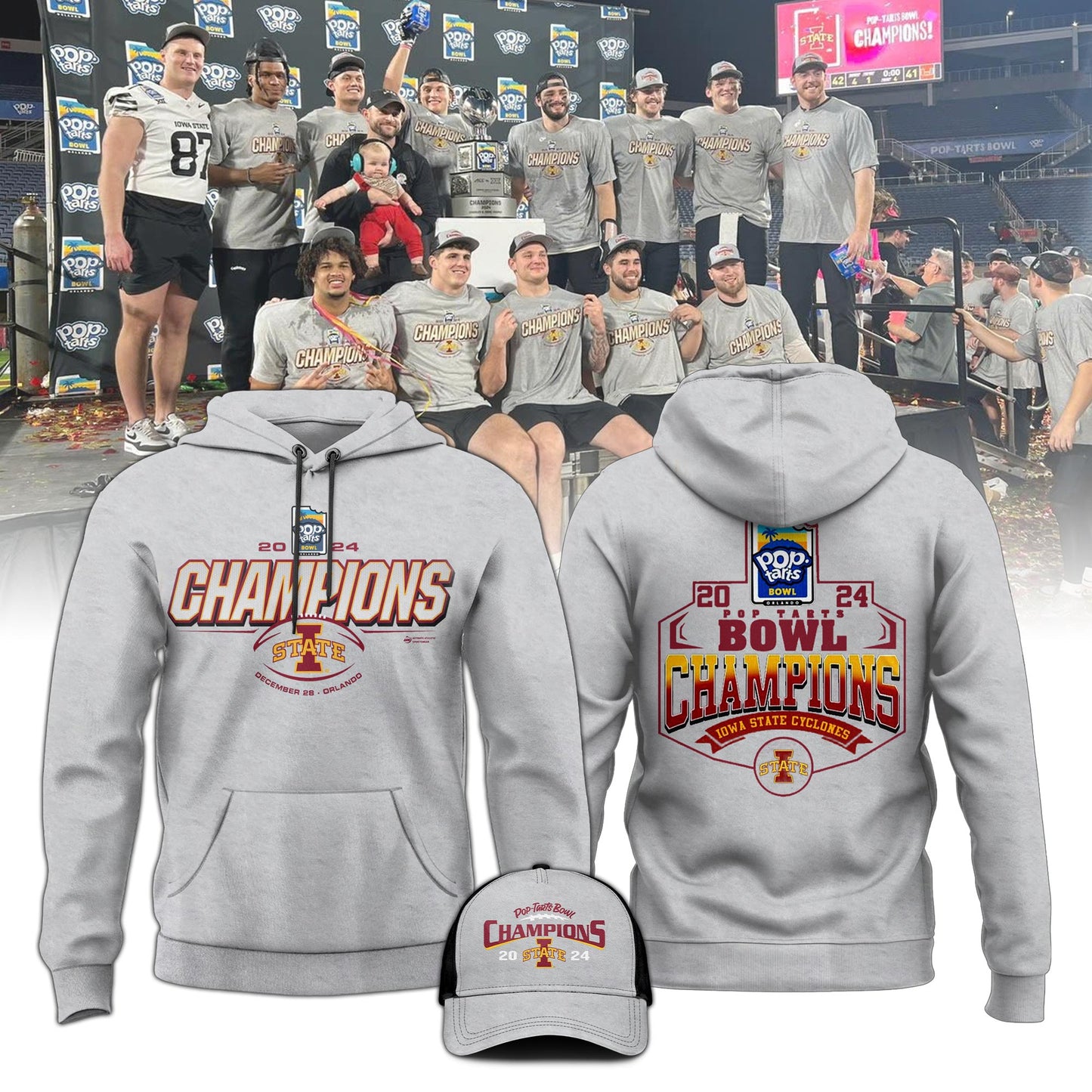 Iowa State Bowl Champion 2024 Hoodie Limited Edition