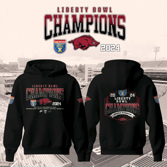 Arkansas Razorback Bowl Champion 2024 Hoodie Limited Edition