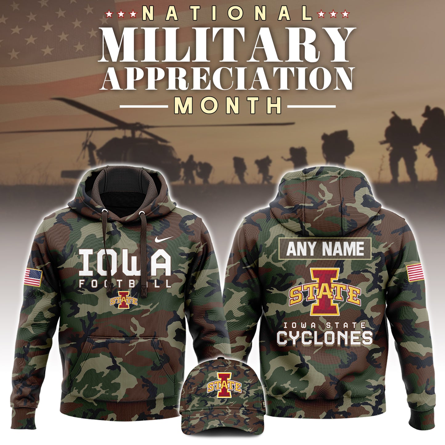 Iowa State Military Appreciation 2024 Hoodie Limited Edition