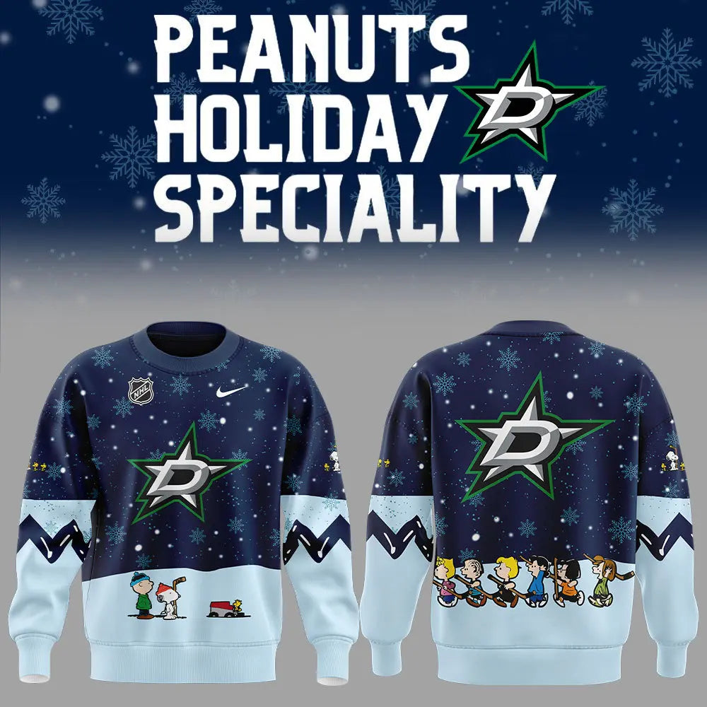 Dallas Stars Peanuts & Snoopy Night Sweatshirt