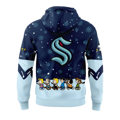 Seattle Kraken Peanuts & Snoopy Night Hoodie