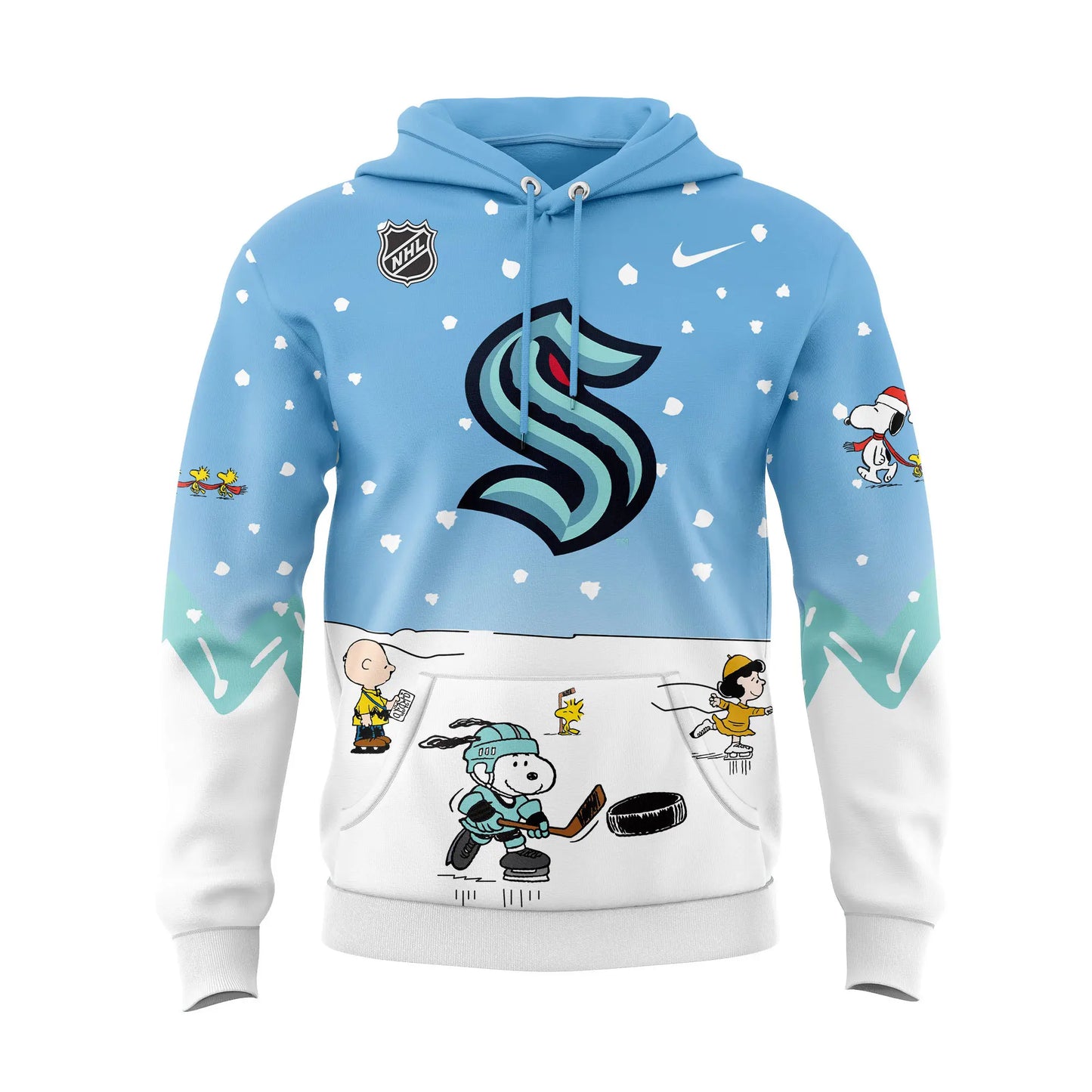 Seattle Kraken Peanuts & Snoopy Night Hoodie