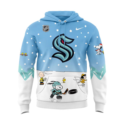 Seattle Kraken Peanuts & Snoopy Night Hoodie