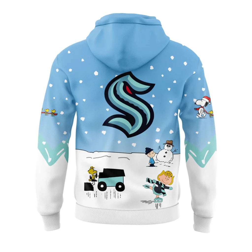 Seattle Kraken Peanuts & Snoopy Night Hoodie