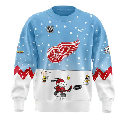 Detroit Red Wings Peanuts & Snoopy Night Sweatshirt