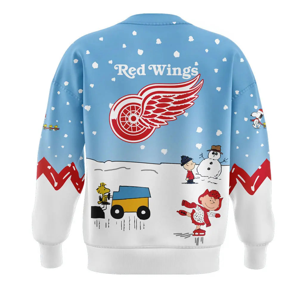 Detroit Red Wings Peanuts & Snoopy Night Sweatshirt