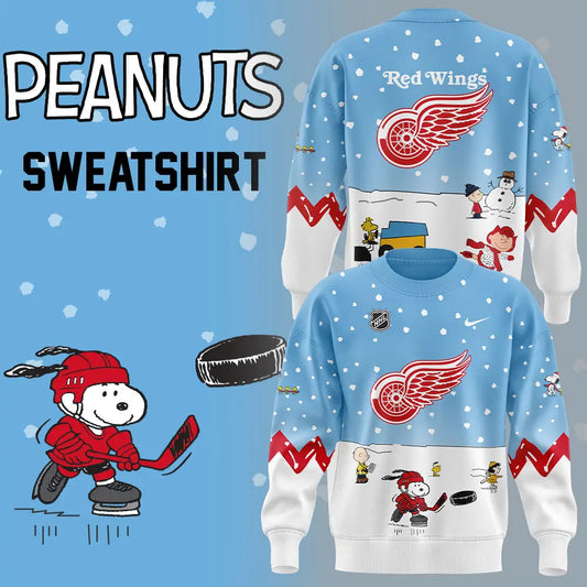 Detroit Red Wings Peanuts & Snoopy Night Sweatshirt