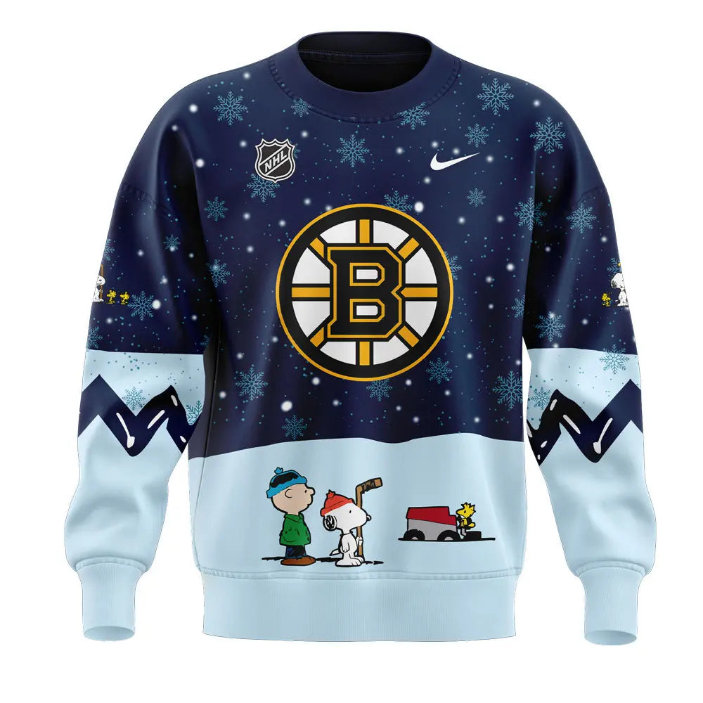 Boston Bruins Peanuts & Snoopy Night Sweatshirt