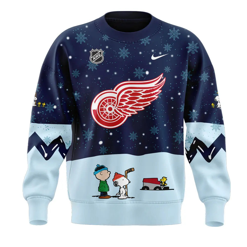 Detroit Red Wings Peanuts & Snoopy Night Sweatshirt