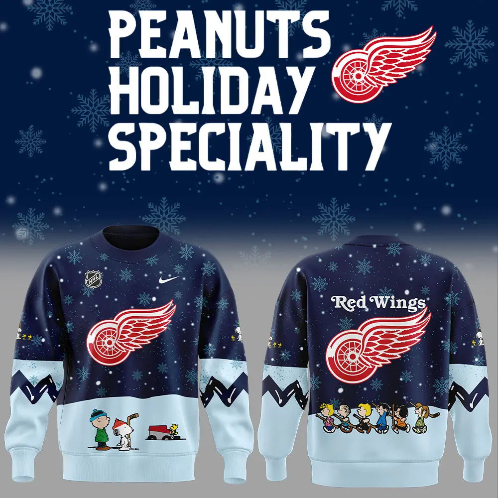 Detroit Red Wings Peanuts & Snoopy Night Sweatshirt