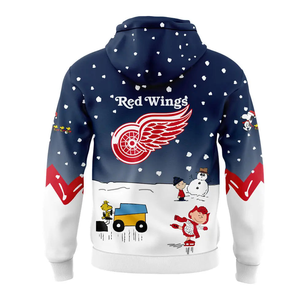 Detroit Red Wings Peanuts & Snoopy Night Hoodie