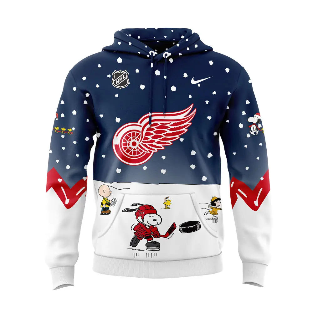 Detroit Red Wings Peanuts & Snoopy Night Hoodie