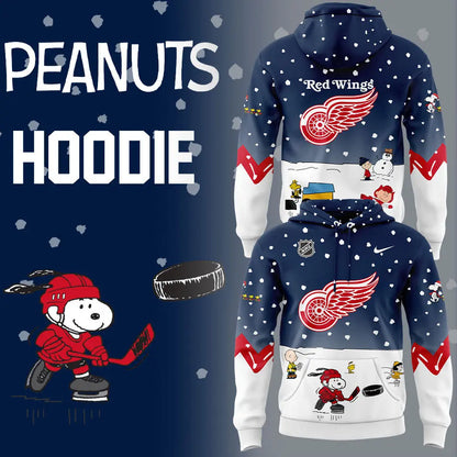 Detroit Red Wings Peanuts & Snoopy Night Hoodie