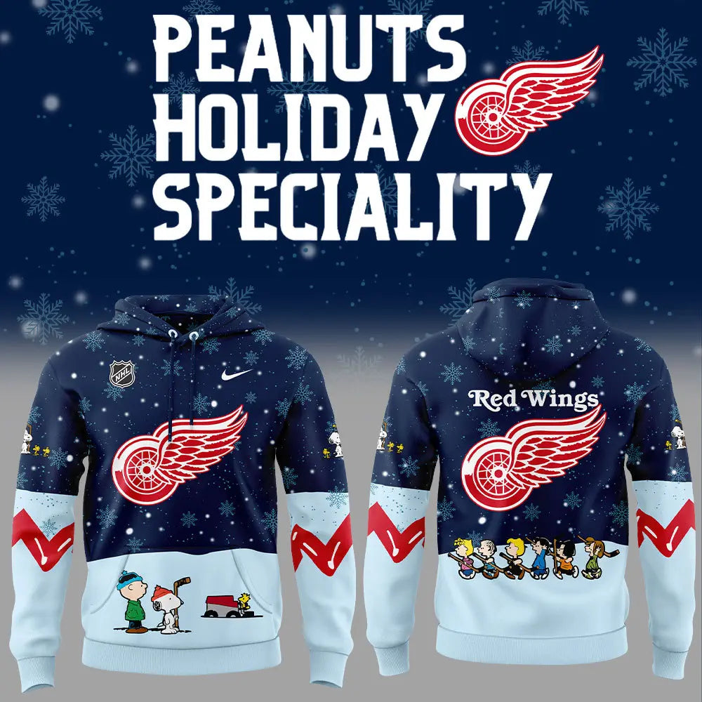 Detroit Red Wings Peanuts & Snoopy Night Hoodie