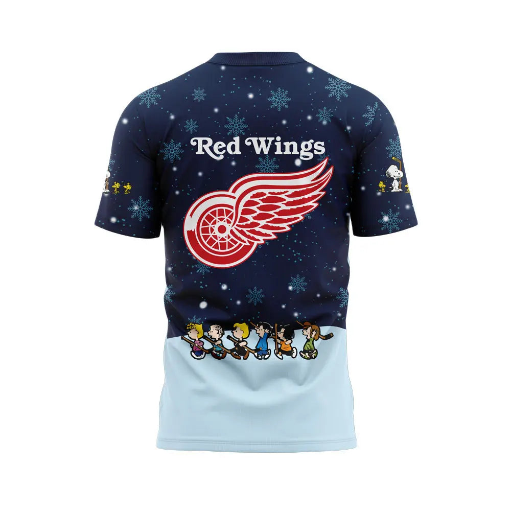 Detroit Red Wings Peanuts & Snoopy Night Tshirt