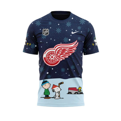 Detroit Red Wings Peanuts & Snoopy Night Tshirt