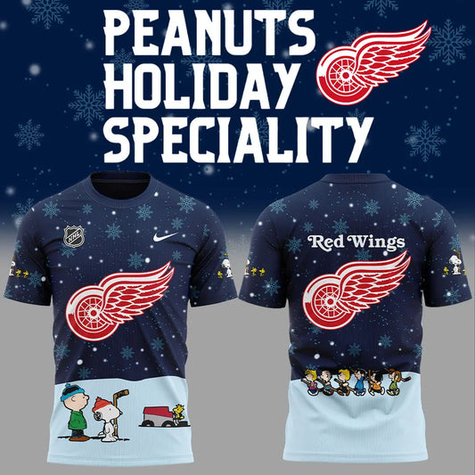 Detroit Red Wings Peanuts & Snoopy Night Tshirt