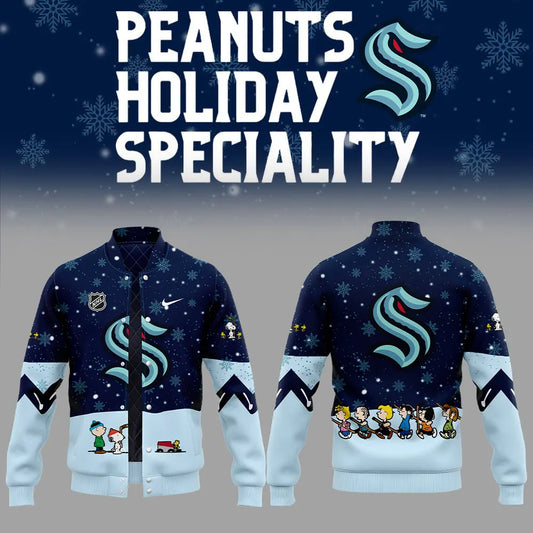 Seattle Kraken Peanuts & Snoopy Night Bomber Jacket